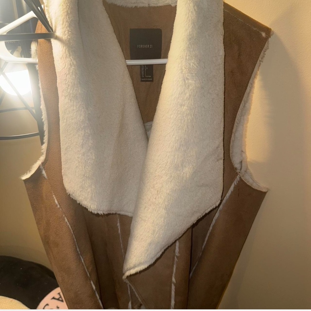 Forever 21 Tan and Cream Women's Vest